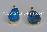 NGP3478 18*25mm - 20*30mm freeform druzy agate gemstone pendants