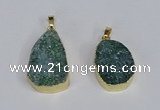 NGP3479 18*25mm - 20*30mm freeform druzy agate gemstone pendants