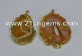 NGP3483 40*50mm - 50*65mm freeform druzy agate gemstone pendants