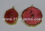 NGP3485 40*50mm - 50*65mm freeform druzy agate gemstone pendants