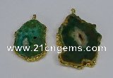 NGP3487 40*50mm - 50*65mm freeform druzy agate gemstone pendants