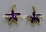 NGP3511 24*25mm starfish fossil coral pendants wholesale