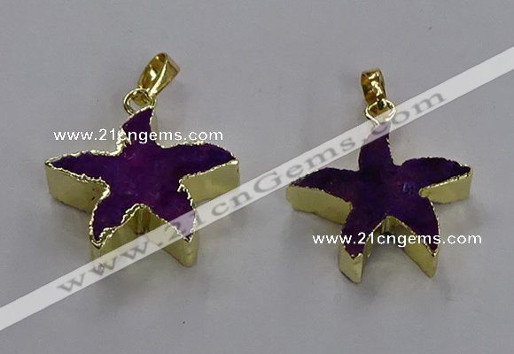 NGP3511 24*25mm starfish fossil coral pendants wholesale