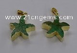 NGP3514 24*25mm starfish fossil coral pendants wholesale