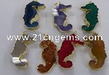 NGP3538 22*58mm - 25*55mm seahorse agate gemstone pendants