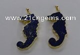 NGP3560 22*58mm - 25*55mm seahorse lapis lazuli pendants