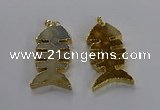 NGP3563 25*50mm - 28*55mm fishbone agate gemstone pendants