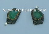 NGP3585 20*30mm - 22*32mm freeform druzy agate pendants
