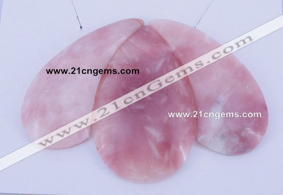 NGP36 Fashion pink opal gemstone pendants set jewelry wholesale