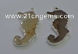 NGP3653 22*58mm - 25*55mm seahorse agate gemstone pendants