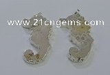 NGP3662 22*58mm - 25*55mm seahorse fossil coral pendants