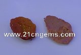 NGP3719 28*35mm - 40*45mm freeform plated druzy agate pendants