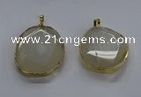 NGP3726 30*40mm - 35*45mm freeform agate gemstone pendants