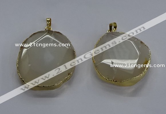 NGP3726 30*40mm - 35*45mm freeform agate gemstone pendants