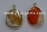 NGP3727 30*40mm - 35*45mm freeform agate gemstone pendants