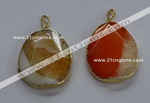 NGP3727 30*40mm - 35*45mm freeform agate gemstone pendants