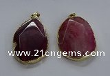 NGP3728 30*40mm - 35*45mm freeform agate gemstone pendants