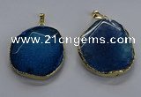 NGP3730 30*40mm - 35*45mm freeform agate gemstone pendants