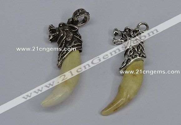 NGP3748 10*40mm - 12*45mm horn wolf tooth pendants wholesale