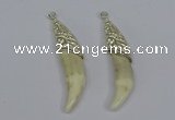 NGP3750 10*40mm - 12*45mm horn wolf tooth pendants wholesale