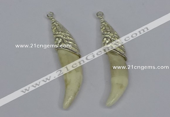 NGP3750 10*40mm - 12*45mm horn wolf tooth pendants wholesale