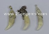 NGP3752 10*40mm - 12*45mm horn wolf tooth pendants wholesale