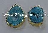 NGP3758 30*40mm - 40*50mm freeform druzy agate pendants