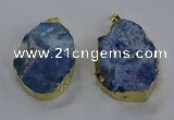 NGP3760 30*40mm - 40*50mm freeform druzy agate pendants