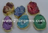 NGP3762 30*40mm - 40*50mm freeform druzy agate pendants