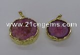 NGP3766 25*35mm - 35*40mm freeform druzy agate pendants