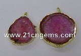 NGP3775 45*50mm - 55*60mm freeform druzy agate pendants