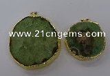 NGP3777 45*50mm - 55*60mm freeform druzy agate pendants