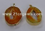 NGP3822 30*40mm - 40*50mm freeform druzy agate pendants