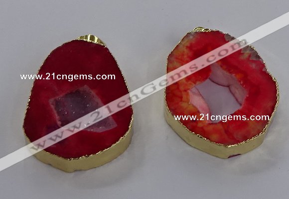 NGP3824 30*40mm - 40*50mm freeform druzy agate pendants