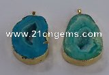 NGP3825 30*40mm - 40*50mm freeform druzy agate pendants