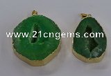 NGP3826 30*40mm - 40*50mm freeform druzy agate pendants