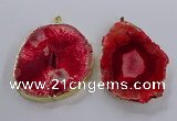 NGP3834 50*65mm - 60*70mm freeform druzy agate pendants