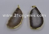 NGP3841 25*65mm - 35*70mm freeform agate gemstone pendants