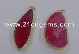 NGP3844 25*65mm - 35*70mm freeform agate gemstone pendants