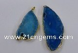 NGP3845 25*65mm - 35*70mm freeform agate gemstone pendants