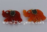 NGP3861 30*45mm - 35*50mm elephant agate pendants wholesale