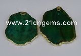 NGP3885 45*55mm - 50*60mm freeform agate gemstone pendants