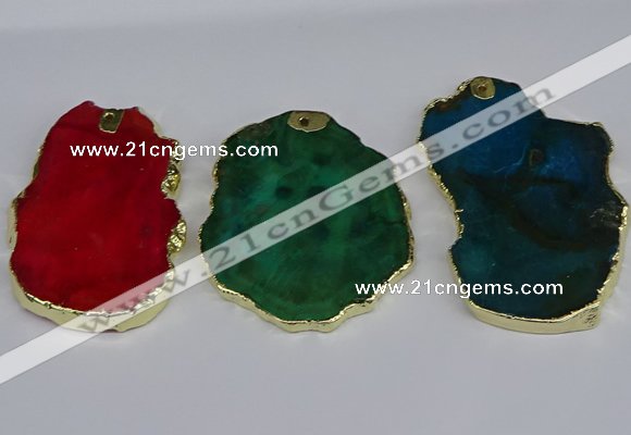 NGP3886 45*55mm - 50*60mm freeform agate gemstone pendants