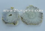 NGP3890 35*45mm - 50*60mm freeform druzy agate pendants