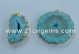 NGP3894 35*45mm - 50*60mm freeform druzy agate pendants