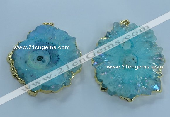 NGP3903 55*65mm - 65*80mm freeform druzy agate pendants