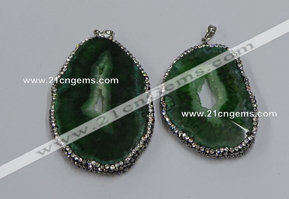 NGP3913 45*60mm - 55*65mm freeform druzy agate pendants wholesale