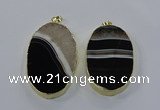 NGP3925 40*65mm - 45*75mm oval druzy agate pendants wholesale