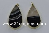 NGP3927 35*65mm - 40*70mm flat teardrop druzy agate pendants