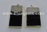 NGP3929 40*60mm - 35*70mm rectangle druzy agate pendants